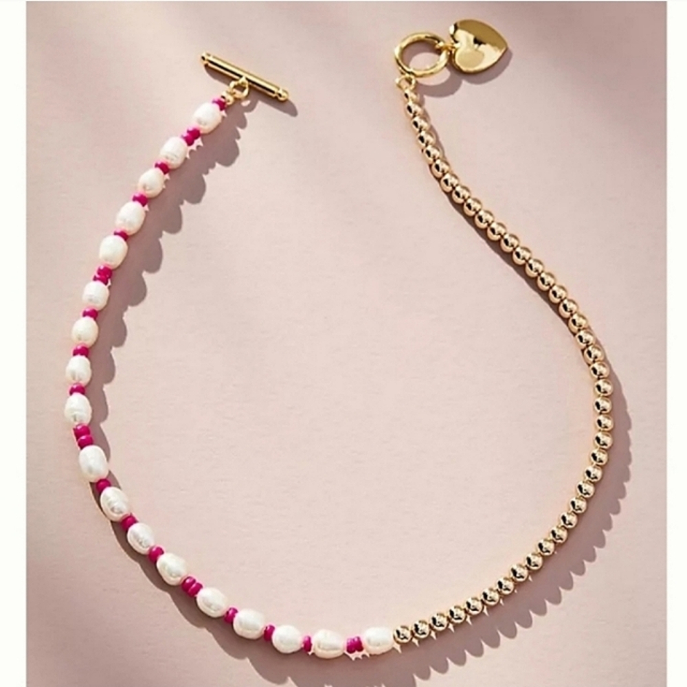Anthropologie Sage Heart Pendant Necklace